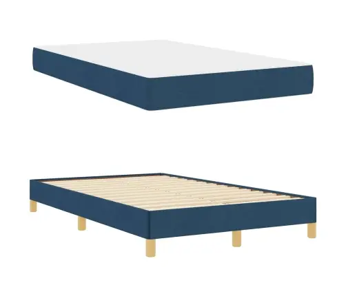 Kiemas Lova Su Čiužiniu Mėlyna 120 X 200 Cm Audinys