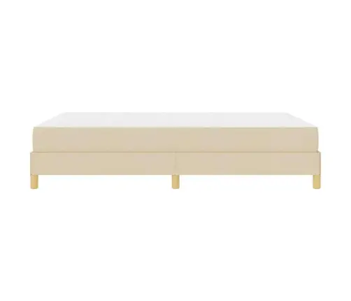 Kastītes Atsperu Gulta Krēmkrāsas Un Brūna 140 X 190 Cm Vidaxl