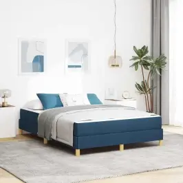 Kastītes Atsperu Gulta Zila Un Brūna 140 X 190 Cm Vidaxl Kastītes Atsperu Gulta Zila Un Brūna 140 X 190 Cm Vidaxl