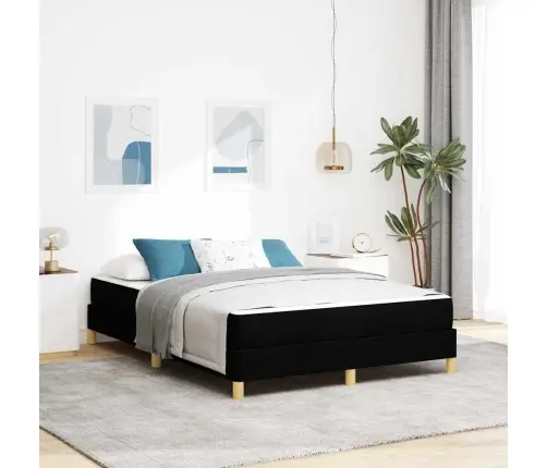 Kiemas Lova Su Čiužiniu Juoda 140 X 200 Cm Audinys