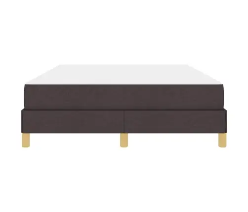 Kiemas Lova Su Čiužiniu Tamsiai Rudas 140 X 200 Cm Audinys