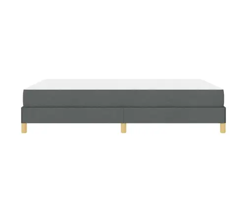 Kastītes Atsperu Gulta Tumši Pelēks Un Brūns 160 X 200 Cm Vidaxl