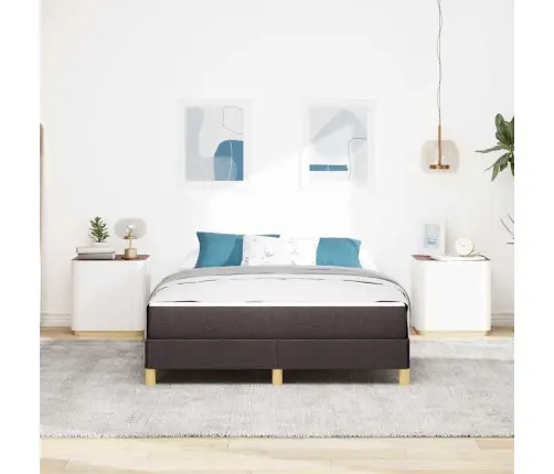 Kastītes Atsperu Gulta Brūna 160 X 200 Cm Vidaxl