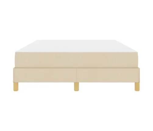 Kastītes Atsperu Gulta Krēmkrāsas Un Brūna 160 X 200 Cm Vidaxl