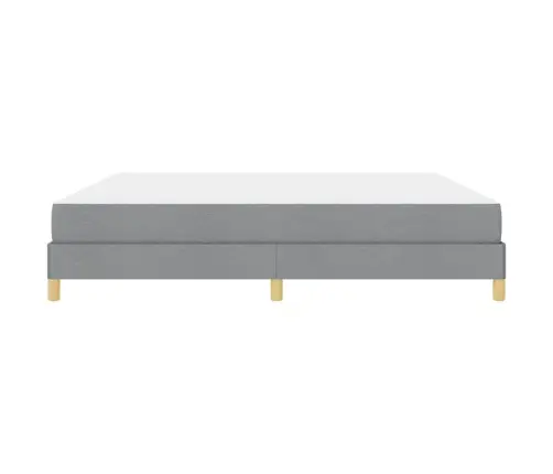 Kiemas Lova Su Čiužiniu Šviesiai Pilka 200 X 200 Cm Audinys