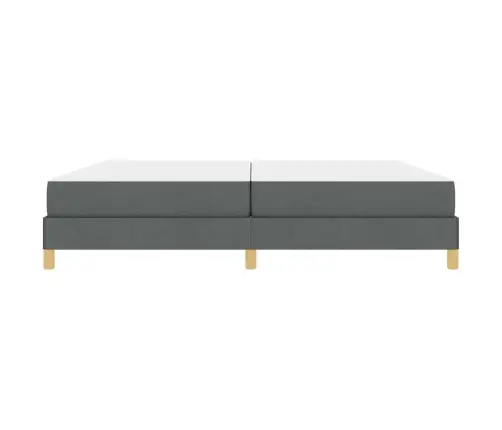 Kastītes Atsperu Gulta Tumši Pelēks Un Brūns 200 X 200 Cm Vidaxl