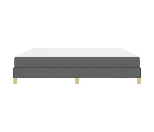 Kastītes Atsperu Gulta Tumši Pelēks Un Brūns 200 X 200 Cm Vidaxl