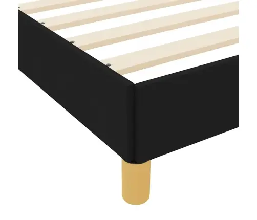 Kiemas Lova Su Čiužiniu Juoda 200 X 200 Cm Audinys