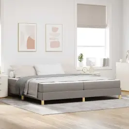 Kiemas Lova Su Čiužiniu Taupe 200 X 200 Cm Audinys