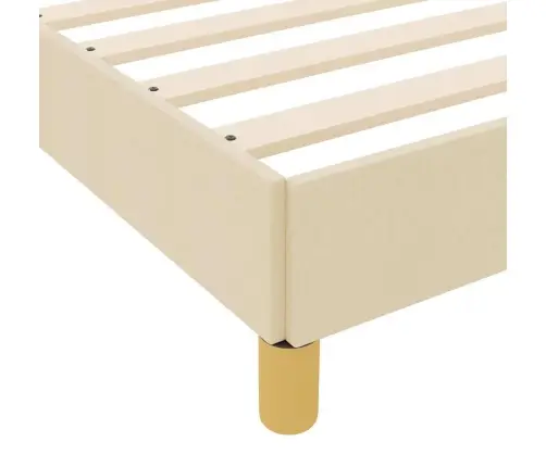 Kastītes Atsperu Gulta Krēmkrāsas Un Brūna 200 X 200 Cm Vidaxl