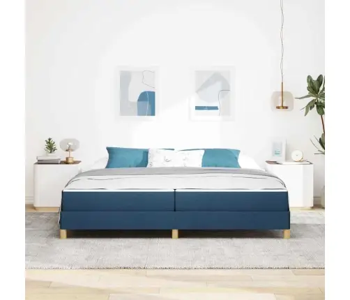 Kiemas Lova Su Čiužiniu Mėlyna 200 X 200 Cm Audinys