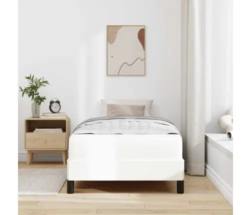 Gulta Tīri Balts 80 X 200 Cm Mākslīgā Āda Vidaxl