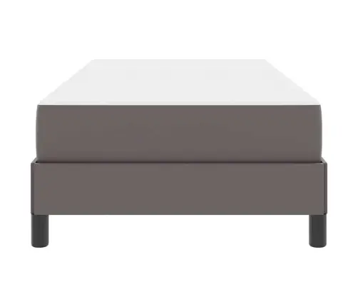 Gulta Ar Matraci Pelēka 80 X 200 Cm Mākslīgā Āda Vidaxl