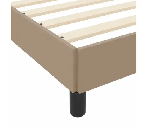 Gulta Ar Matraci Kapučīno 90 X 190 Cm Mākslīgā Āda Vidaxl