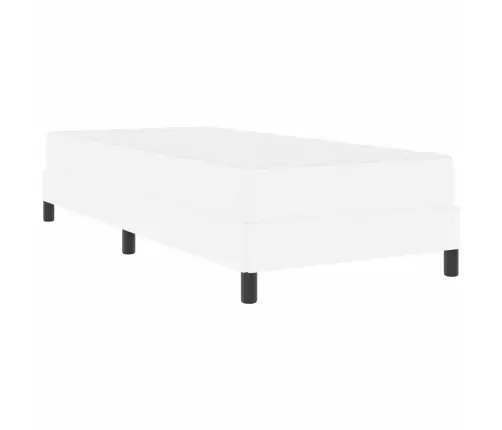 Gulta Ar Matraci Tīri Balts 90 X 200 Cm Mākslīgā Āda Vidaxl