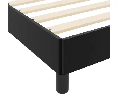 Gulta Ar Matraci Melna 100 X 200 Cm Mākslīgā Āda Vidaxl