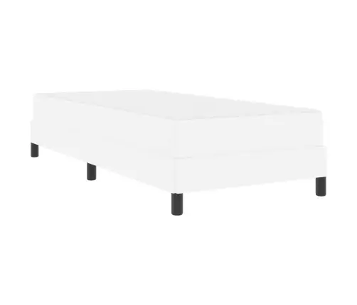 Gulta Ar Matraci Tīri Balts 100 X 200 Cm Mākslīgā Āda Vidaxl