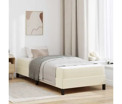 Lovos Rėmas Su Čiužiniu Kreminė 100 X 200 Cm Audinys