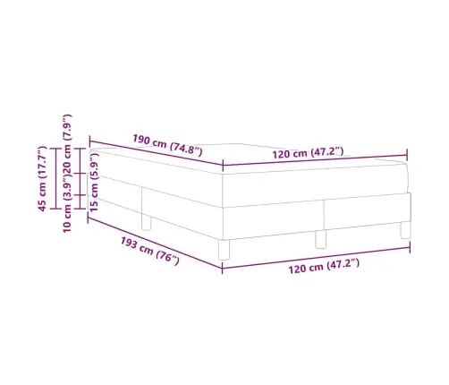 Gulta Ar Matraci Tīri Balts 120 X 190 Cm Mākslīgā Āda Vidaxl
