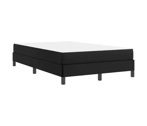 Gulta Ar Matraci Melna 120 X 200 Cm Mākslīgā Āda Vidaxl
