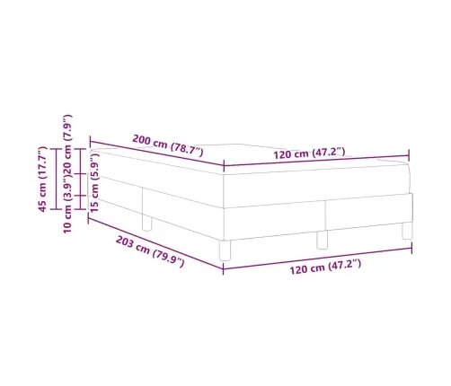 Gulta Ar Matraci Melna 120 X 200 Cm Mākslīgā Āda Vidaxl