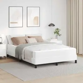 Gulta Ar Matraci Tīri Balts 140 X 190 Cm Mākslīgā Āda Vidaxl Gulta Ar Matraci Tīri Balts 140 X 190 Cm Mākslīgā Āda Vidaxl