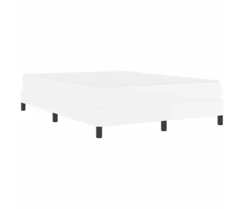 Voodi Raam Madratsiga Puhas Valge 140 X 190 Cm Kangas