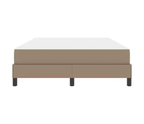 Gulta Ar Matraci Kapučīno 140 X 190 Cm Mākslīgā Āda Vidaxl