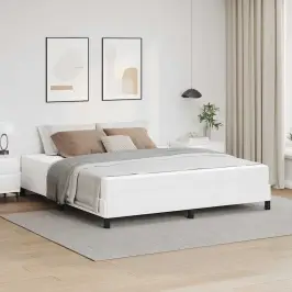 Gulta Ar Matraci Tīri Balts 180 X 200 Cm Mākslīgā Āda Vidaxl Gulta Ar Matraci Tīri Balts 180 X 200 Cm Mākslīgā Āda Vidaxl