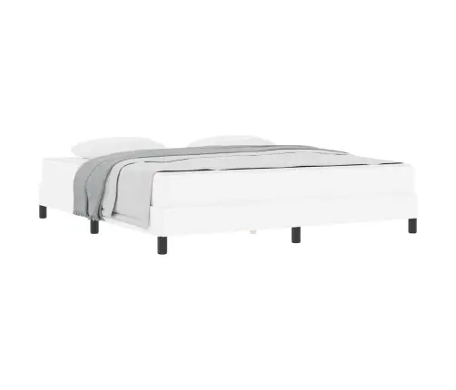 Voodi Raam Madratsiga Puhas Valge 180 X 200 Cm Kangas