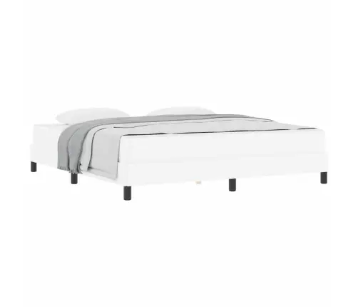 Gulta Ar Matraci Tīri Balts 180 X 200 Cm Mākslīgā Āda Vidaxl