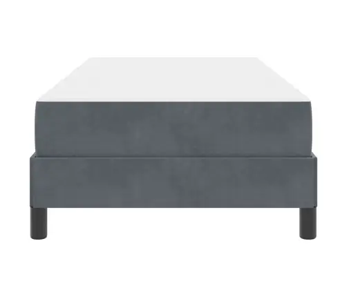Kontinentālā Gulta Ar Matraci Tumši Pelēks 80 X 200 Cm Samts Vidaxl