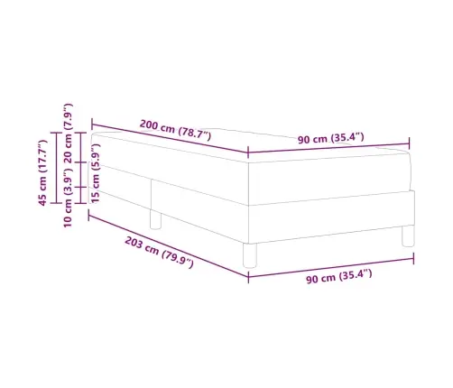 Kiemas Lova Su Čiužiniu Tamsiai Pilka 90 X 200 Cm Audinys