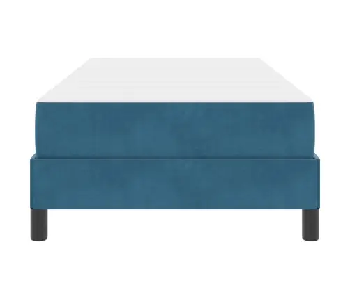 Kontinentālā Gulta Ar Matraci Tumši Zils 90 X 200 Cm Samts Vidaxl