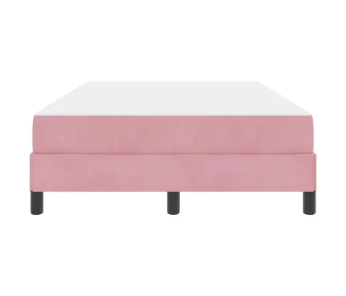 Kontinentālā Gulta Ar Matraci Rozā 120 X 190 Cm Samts Vidaxl