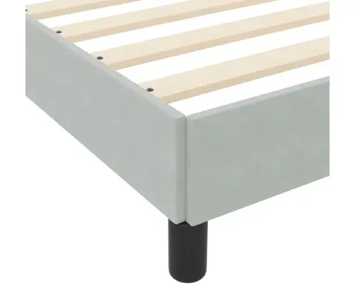 Kontinentālā Gulta Ar Matraci Gaiši Pelēks 120 X 200 Cm Samts Vidaxl