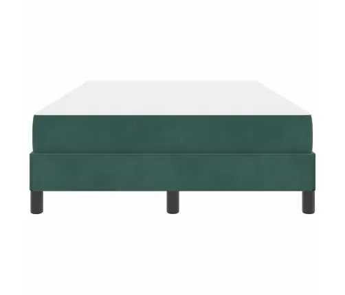 Kontinentālā Gulta Ar Matraci Tumši Zaļš 120 X 200 Cm Samts Vidaxl