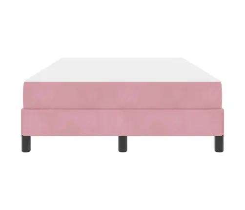 Kontinentālā Gulta Ar Matraci Rozā 120 X 200 Cm Samts Vidaxl