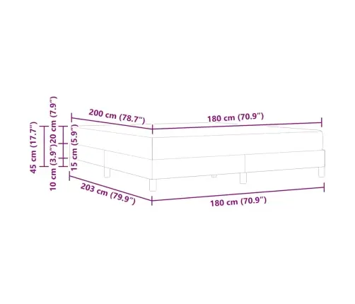 Kontinentālā Gulta Ar Matraci Tumši Pelēks 180 X 200 Cm Samts Vidaxl