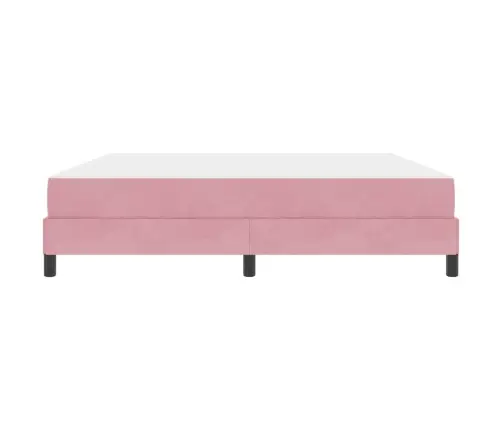 Kontinentālā Gulta Ar Matraci Rozā 180 X 200 Cm Samts Vidaxl