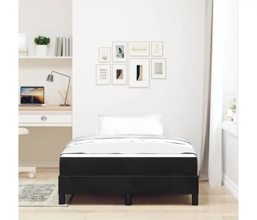 Kiemas Lova Su Čiužiniu Juoda 120 X 210 Cm Audinys