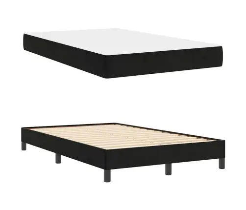 Kiemas Lova Su Čiužiniu Juoda 120 X 210 Cm Audinys