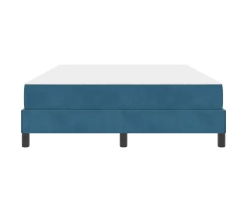 Kastītes Atsperu Gulta Tumši Zils 140 X 210 Cm Audums Vidaxl