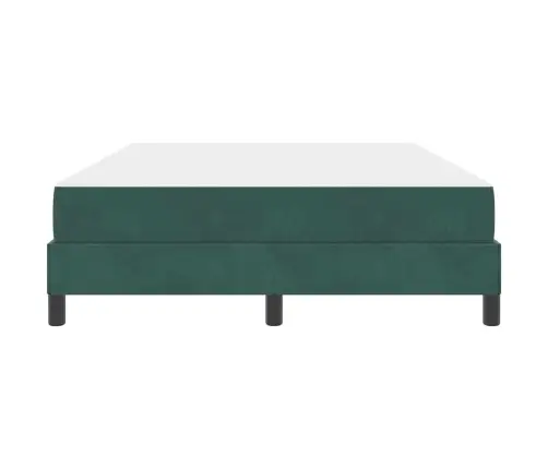 Kastītes Atsperu Gulta Tumši Zaļš 160 X 210 Cm Audums Vidaxl