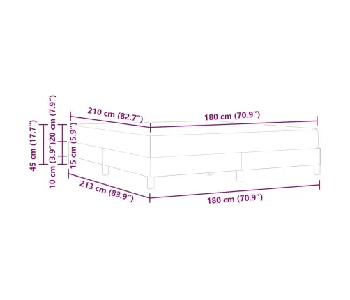 Kontinentālā Gulta Ar Matraci Gaiši Pelēks 180 X 210 Cm Samts Vidaxl