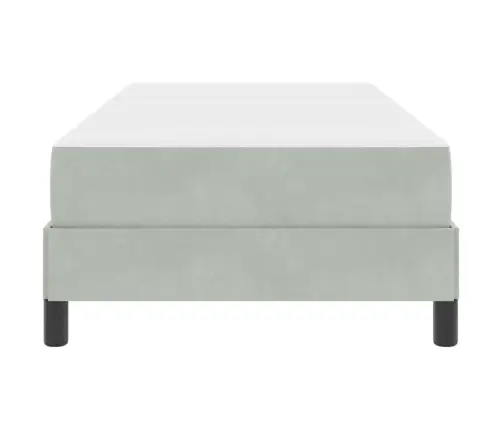 Kastītes Atsperu Gulta Gaiši Pelēks 90 X 220 Cm Audums Vidaxl