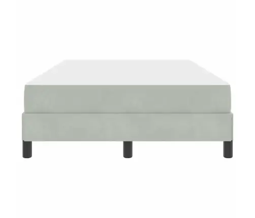 Kiemas Lova Su Čiužiniu Šviesiai Pilka 120 X 220 Cm Audinys