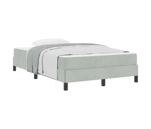 Kiemas Lova Su Čiužiniu Šviesiai Pilka 120 X 220 Cm Audinys