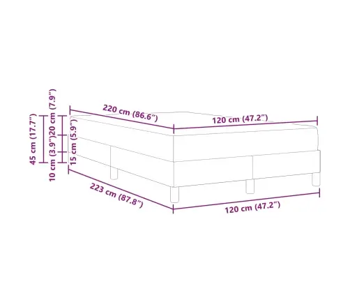 Kiemas Lova Su Čiužiniu Šviesiai Pilka 120 X 220 Cm Audinys