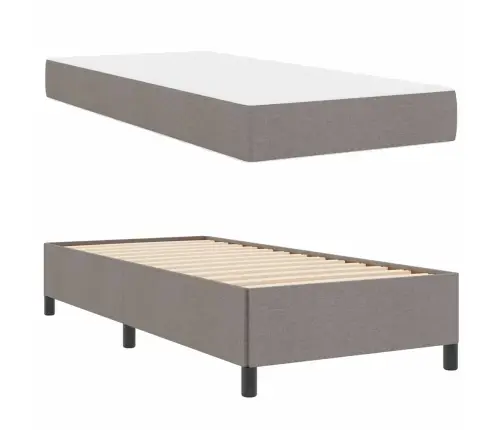 Kastītes Atsperu Gulta Taupe, Melns 80 X 200 Cm Vidaxl Kastītes Atsperu Gulta Taupe, Melns 80 X 200 Cm Vidaxl